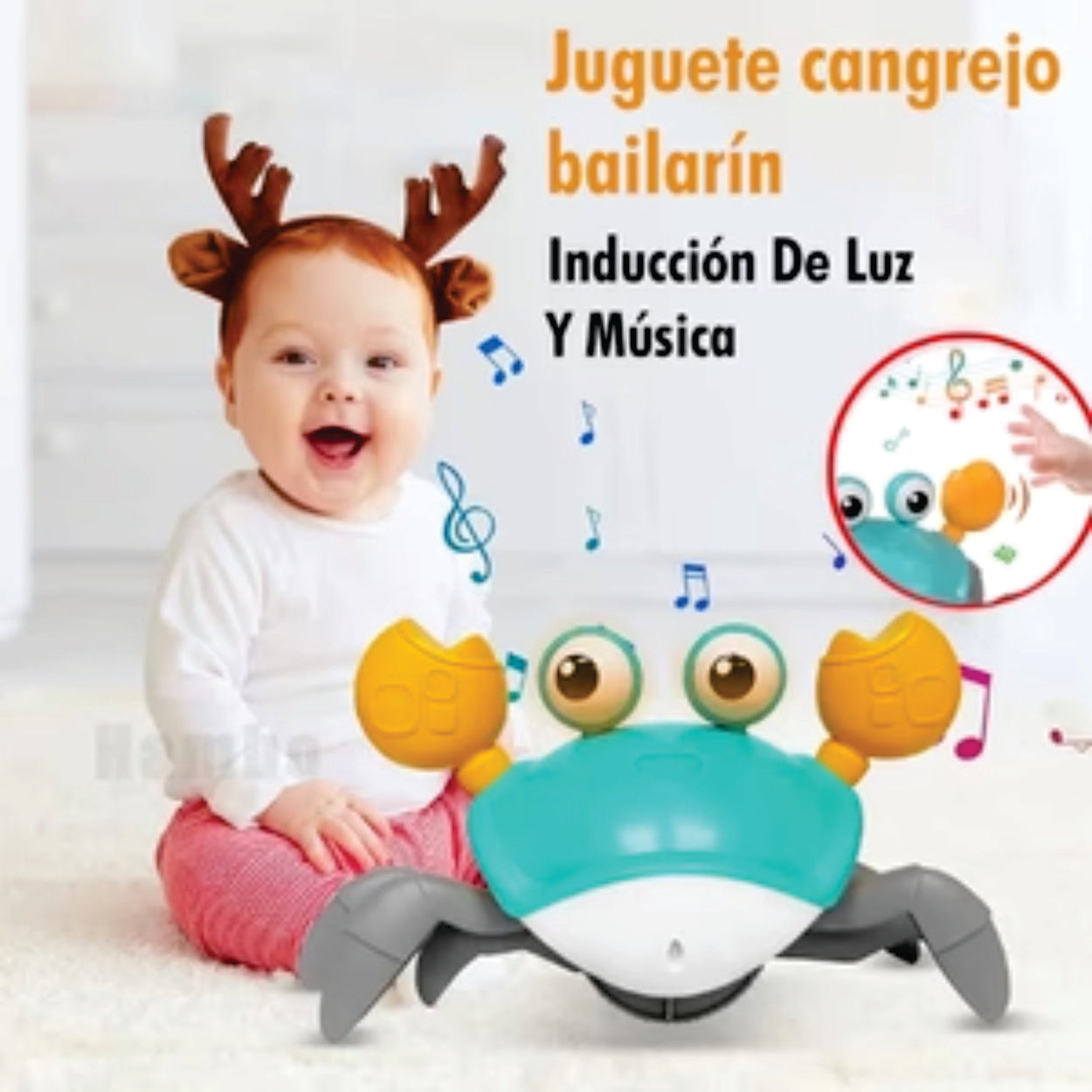 CANGREJO BAILARIN MUSICAL + TABLET DE DIBUJO MAGICO(GRATIS)