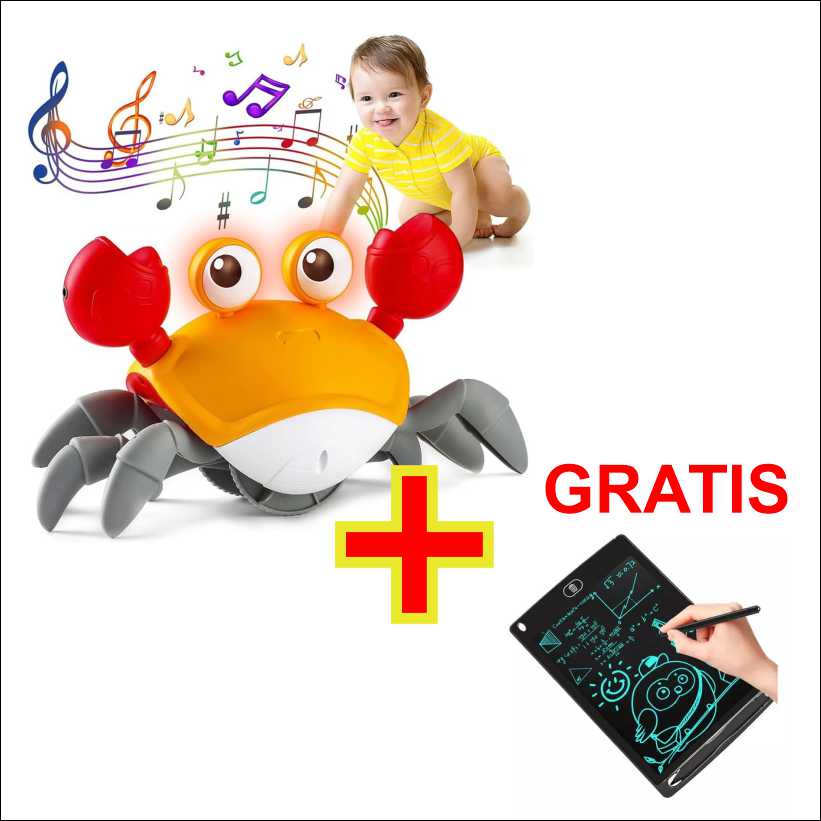 CANGREJO BAILARIN MUSICAL + TABLET DE DIBUJO MAGICO(GRATIS)